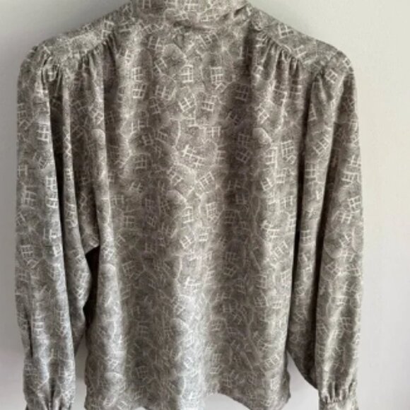Christian Dior Separates Vintage Patterned Long Sleeve Blouse - Size 6 - Picture 1 of 9